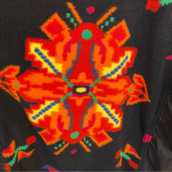 Ralph Lauren L-RL Lauren Active Fleece Full Zip Aztec Black Jacket - Picture 6 of 7